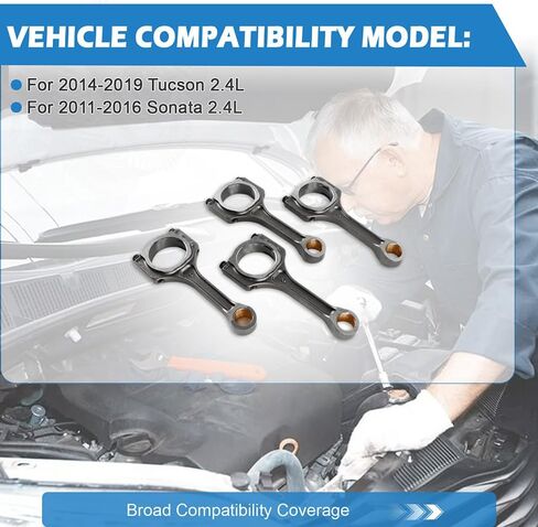 4PCS محرك توصيل قضبان 23510-2G540 23510-2G500 23510-2G520 ل KIA Sorento Sportage Hyundai Sonata 2.4L 2011-2020 in Kuwait
