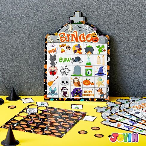 JOYIN 28 Halloween Bingo Game Cards (5X5) for Kids Halloween Party Card Games, School Classroom Games, Halloween Party Supplies, Family Activity in Saudi Arabia