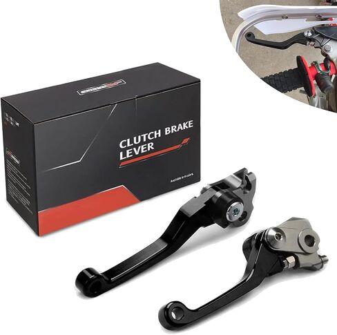 JFG RACING Dirt Bike Clutch Brake Lever,CNC Billet Pivot Foldable Motorcycle Handle Levers for CRF250R 07-25/CRF450R 07-25/CRF250RX 19-25/CRF450RX 17-20/CRF450RWE 19-Red in Saudi Arabia