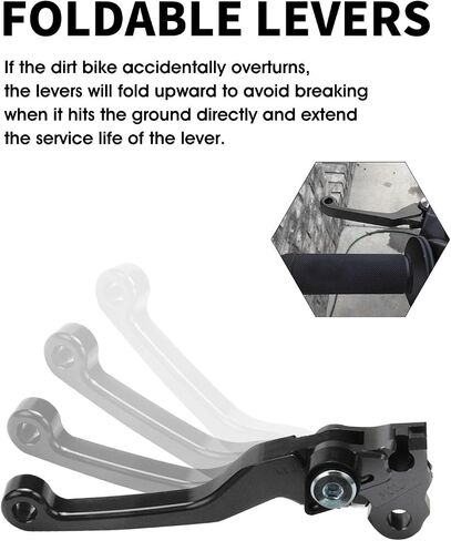 JFG RACING Dirt Bike Clutch Brake Lever,CNC Billet Pivot Foldable Motorcycle Handle Levers for CRF250R 07-25/CRF450R 07-25/CRF250RX 19-25/CRF450RX 17-20/CRF450RWE 19-Red in Saudi Arabia