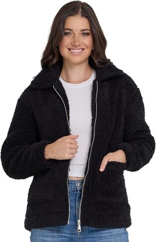 Steve Madden Sherpa Jacket Women - Oversized Faux Fur Winter Coats for Women, Shearling Fleece Winter Jacket in Saudi Arabia