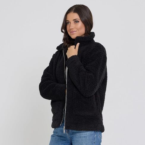 Steve Madden Sherpa Jacket Women - Oversized Faux Fur Winter Coats for Women, Shearling Fleece Winter Jacket in Saudi Arabia