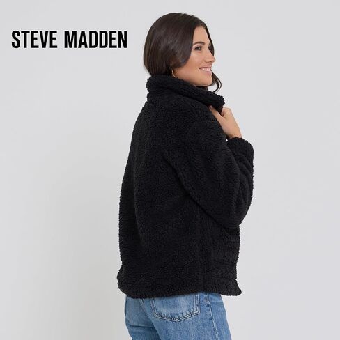 Steve Madden Sherpa Jacket Women - Oversized Faux Fur Winter Coats for Women, Shearling Fleece Winter Jacket in Saudi Arabia