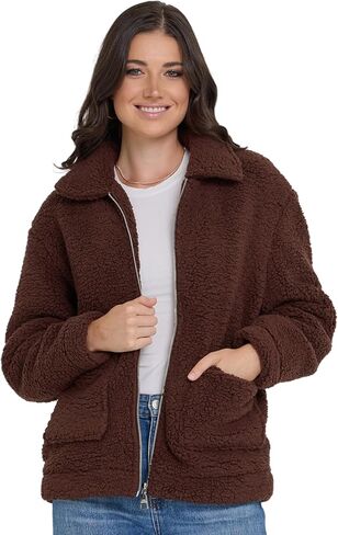 Steve Madden Sherpa Jacket Women - Oversized Faux Fur Winter Coats for Women, Shearling Fleece Winter Jacket in Saudi Arabia