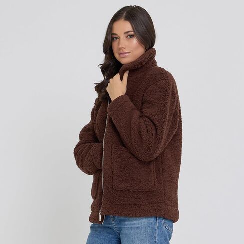 Steve Madden Sherpa Jacket Women - Oversized Faux Fur Winter Coats for Women, Shearling Fleece Winter Jacket in Saudi Arabia