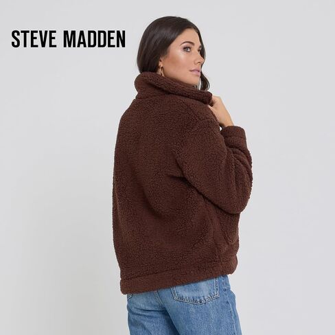 Steve Madden Sherpa Jacket Women - Oversized Faux Fur Winter Coats for Women, Shearling Fleece Winter Jacket in Saudi Arabia