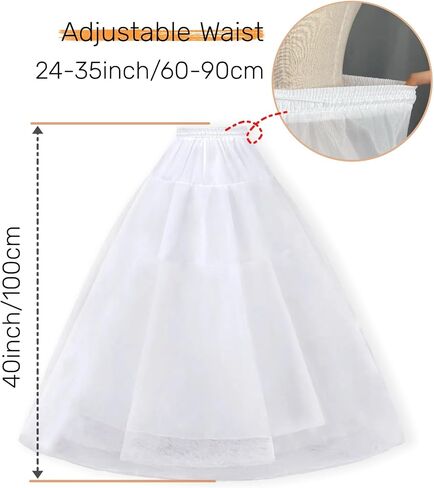 Hoopless Petticoat Crinoline Women's A-line Tulle Underskirt Slip for Bridal Wedding Dress Quinceanera Dresses in Saudi Arabia