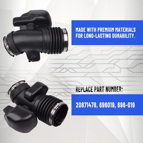 696-019 Engine Air Intake Hose Compatible with Chevy Traverse Gmc Acadia Buick Enclave 3.6L V6 DOHC 2012-2017 Replaces# 20871478,ANTK174 in Saudi Arabia