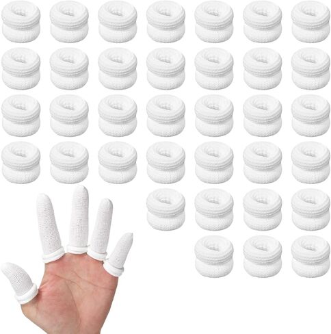 40pcs أصابع الأسرة ، والأصابع حماة أصابع الأصابع تغطي جبيرة الإبهام مريحة ومستحضر العرق المطبخ المناسبين (أبيض) in Kuwait