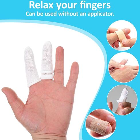 40pcs أصابع الأسرة ، والأصابع حماة أصابع الأصابع تغطي جبيرة الإبهام مريحة ومستحضر العرق المطبخ المناسبين (أبيض) in Kuwait