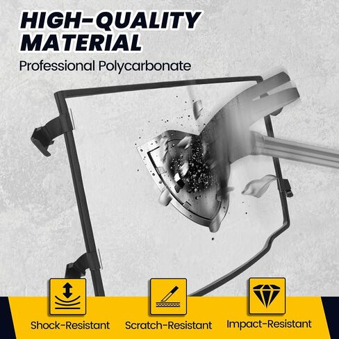 Hecasa Full Windshield متوافق مع 2015-2025 Polaris Ranger 500 /570 Midsize Profit Cage UTV الزجاج الأمامي in Saudi Arabia