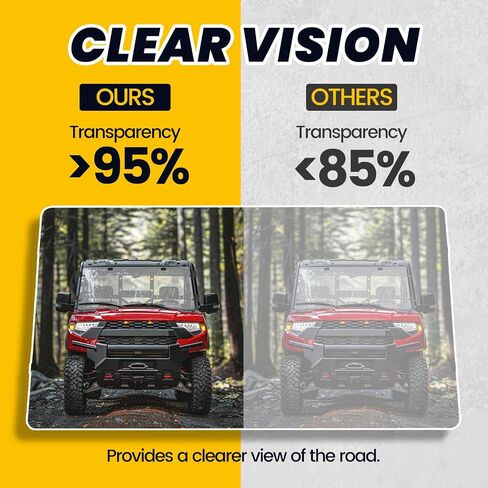 Hecasa Full Windshield متوافق مع 2015-2025 Polaris Ranger 500 /570 Midsize Profit Cage UTV الزجاج الأمامي in Saudi Arabia