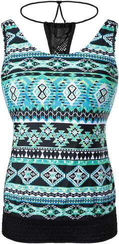 Casual Sexy V neck Print Green Belly Cover Surfing Clothing 410879 in Saudi Arabia