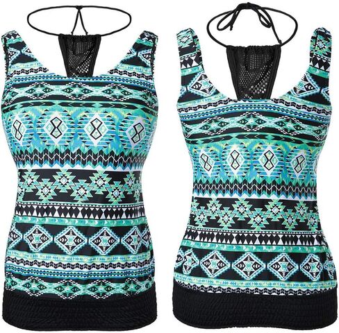 Casual Sexy V neck Print Green Belly Cover Surfing Clothing 410879 in Saudi Arabia