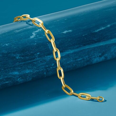 Ross-Simons Italian 14kt Yellow Gold Paper Clip Link Bracelet in Saudi Arabia