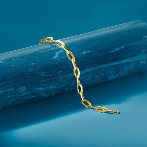 Ross-Simons Italian 14kt Yellow Gold Paper Clip Link Bracelet in Saudi Arabia