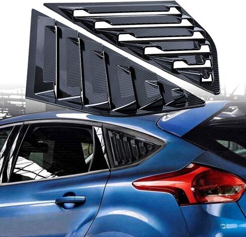 Astra Depot ABS Racing Side Window Windows Air Vate Scoop Days Cover مع Ford Focus St RS 2013-2018 Hatchback (ألياف الكربون) in Saudi Arabia