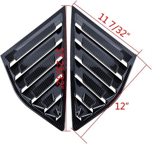 Astra Depot ABS Racing Side Window Windows Air Vate Scoop Days Cover مع Ford Focus St RS 2013-2018 Hatchback (ألياف الكربون) in Saudi Arabia