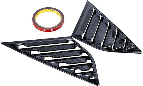 Astra Depot ABS Racing Side Window Windows Air Vate Scoop Days Cover مع Ford Focus St RS 2013-2018 Hatchback (ألياف الكربون) in Saudi Arabia
