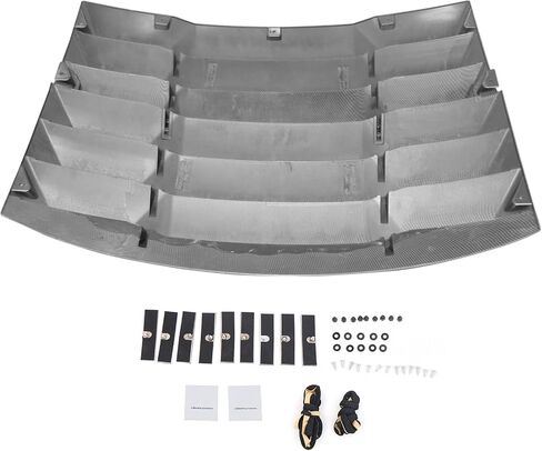 FREEMOTOR802 Compatible with 2011-2023 Dodge Charger Rear Window Louver, IKON Style Gloss Black ABS Plastic Rear Windshield Sun Shade Cover 2PCS in Saudi Arabia