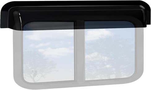 RV Window Rain Deflector و Sun Blade ، RV Window Blade Rain Snroof Difflector يناسب 18-21 بوصة العربة العربة المنزلق والنوافذ الرأسية ، وينحرف عن المطر والشمس لنوافذ العربة in Saudi Arabia