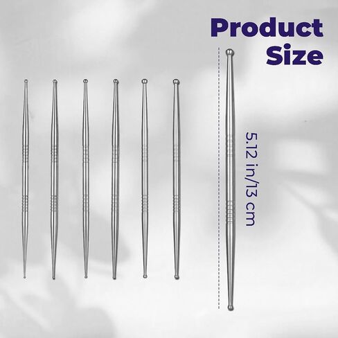 6PCS Facial Reflexology Massage Tool Stainless Steel Acupuncture Pen Reflexology Tools Headed Ear Acupressure and Body Point Probe Pen for Deep Tissue Muscle Relax Point Massage Tool in Saudi Arabia