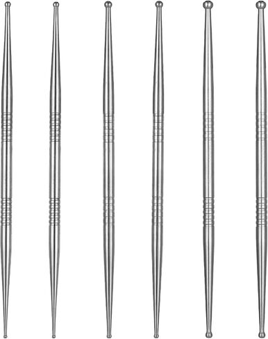6PCS Facial Reflexology Massage Tool Stainless Steel Acupuncture Pen Reflexology Tools Headed Ear Acupressure and Body Point Probe Pen for Deep Tissue Muscle Relax Point Massage Tool in Saudi Arabia