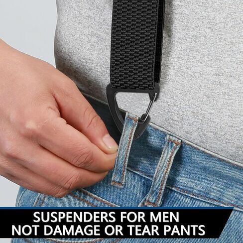 Hidden Suspenders for Men X Back Adjustable Elastic Men's Suspenders Under Clothes with 4 Snap Loop in Saudi Arabia