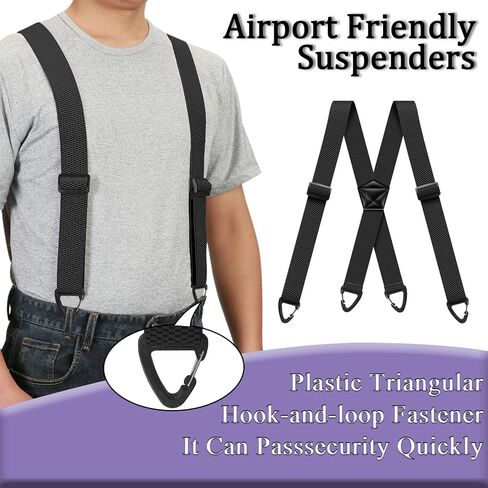 Hidden Suspenders for Men X Back Adjustable Elastic Men's Suspenders Under Clothes with 4 Snap Loop in Saudi Arabia