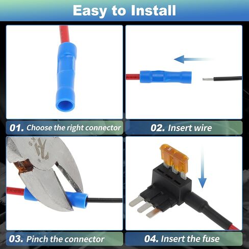 2 Pack Micro Atm Fuse Taps Adapter Fuse Tap ، حامل الصمامات القابلة للتوسيع لقوارب شاحنات السيارات ، مع 6 الصمامات 5A 10A 15A in Saudi Arabia