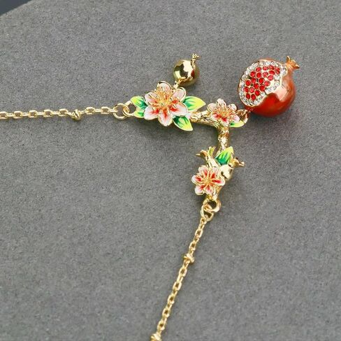 Persephone Pomegranate Fruit Necklace With Pendant, Party Accessories in Saudi Arabia