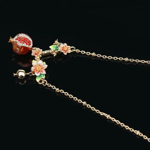 Persephone Pomegranate Fruit Necklace With Pendant, Party Accessories in Saudi Arabia