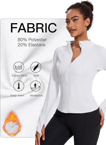 VUTRU Womens Workout Yoga Jacket Lightweight Zip Up Athletic Jacket Lightweight Cropped Jacekt with Pockets in Saudi Arabia