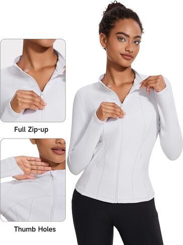 VUTRU Womens Workout Yoga Jacket Lightweight Zip Up Athletic Jacket Lightweight Cropped Jacekt with Pockets in Saudi Arabia