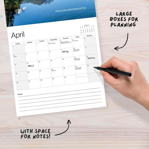 تقويم المتنزهات الوطنية 2025 - تقويم حائط المتنزهات الوطنية الكبير لمدة 12 شهرًا 2025 شهرًا للعرض - تقويم المتنزهات الوطنية لعام 2025 من صنع عالمنا in Kuwait