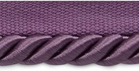 Trims by the Yard Leona 3/8" Twisted Lip Cord Trim, Black/White (5 Yard Cut) in Saudi Arabia