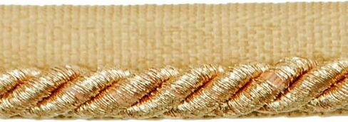 Trims by the Yard Leona 3/8" Twisted Lip Cord Trim, Black/White (5 Yard Cut) in Saudi Arabia