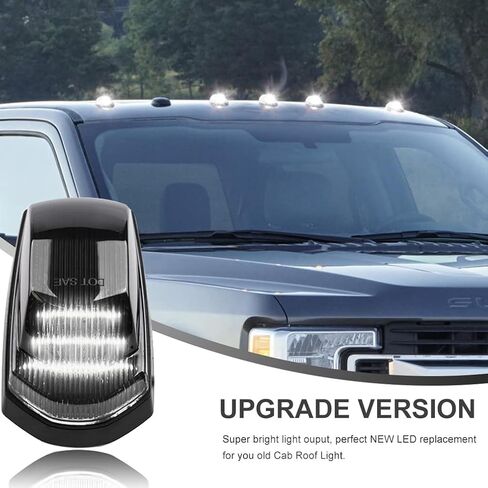 NJSBYL LED TOP CAB LIGHTS لعام 2017-2024 F-ORD F250 F350 F450 F550 Super Duty Pickup Trucks Front White Roof Cab Marker Marker Marker Lamps Black in Saudi Arabia