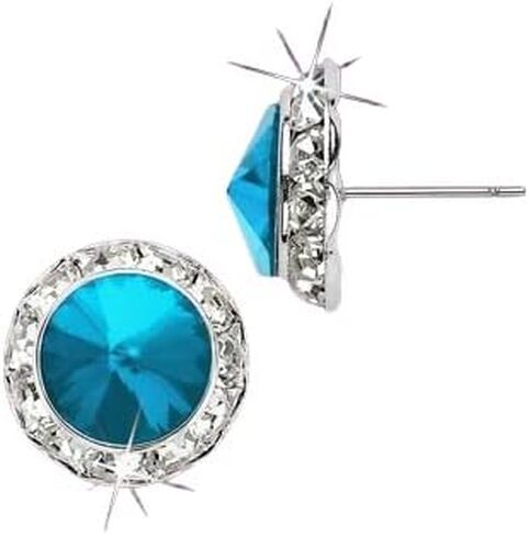 GLAMOUR GODDESS RHINESTONE 17MM DANCE EARRINGS PIERCED in Saudi Arabia