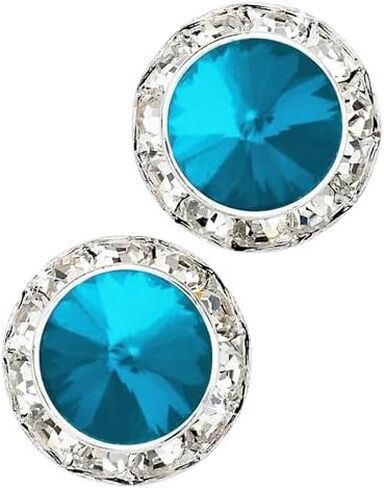 GLAMOUR GODDESS RHINESTONE 17MM DANCE EARRINGS PIERCED in Saudi Arabia