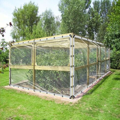 8x20ft Clear Tarp with Grommets, Upgraded Edge Heat Fused Tear Resistant Clear Heavy Duty Tarps, Clear Vinyl Tarps for Patio Fencing, Rain, Wind, Cold, Chicken Coops,and More（Windproof Rope+Zip Tie） in Saudi Arabia