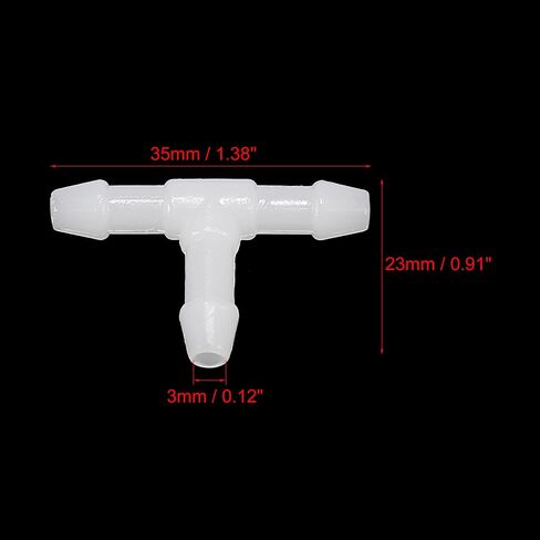 X AUTOHAUX 10pcs T Shaped Plastic 3 Way Windshield Washer Hose Connector Tube Pipe Fitting Splitter Adapter for Car in Saudi Arabia