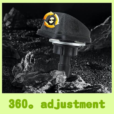 Windshield Washer Nozzle, 0.31" Single Hole Cap Spout 360 Degree Adjustable Cap Spout Nozzle, Retrofit Repair Accessories, Universal Fit for Most Cars (Black) in Saudi Arabia