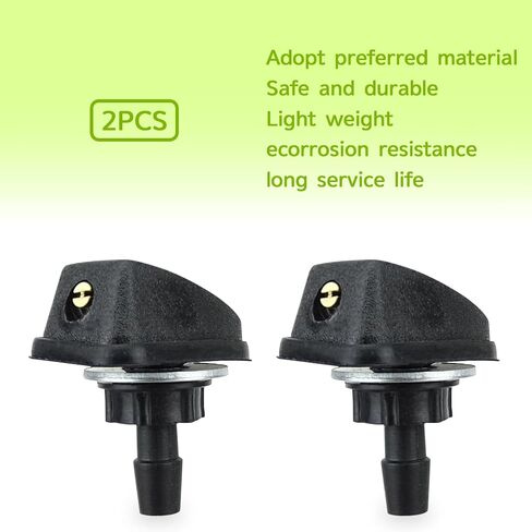 Windshield Washer Nozzle, 0.31" Single Hole Cap Spout 360 Degree Adjustable Cap Spout Nozzle, Retrofit Repair Accessories, Universal Fit for Most Cars (Black) in Saudi Arabia