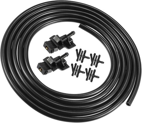 2pcs Windshield Washer Nozzle for Toyota Corolla Camry 2.5 Meters Hose with Connectors Kit Replaces 85381-12300 Benefit in Saudi Arabia