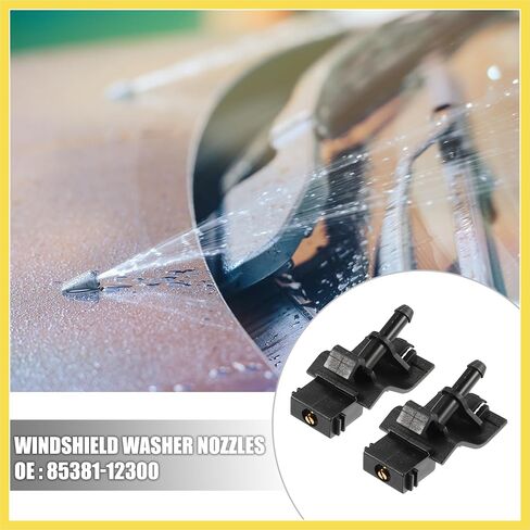 2pcs Windshield Washer Nozzle for Toyota Corolla Camry 2.5 Meters Hose with Connectors Kit Replaces 85381-12300 Benefit in Saudi Arabia