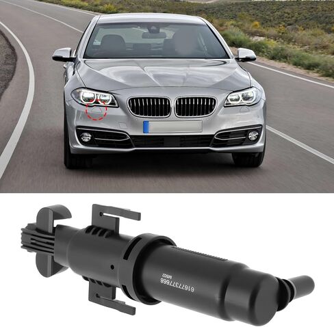 Right Headlight Washer Nozzle 61677377668 Compatible with BMW 5 Series F10 F11 F07 528i 535i 535i xDrive 550i 2011-2016 in Saudi Arabia