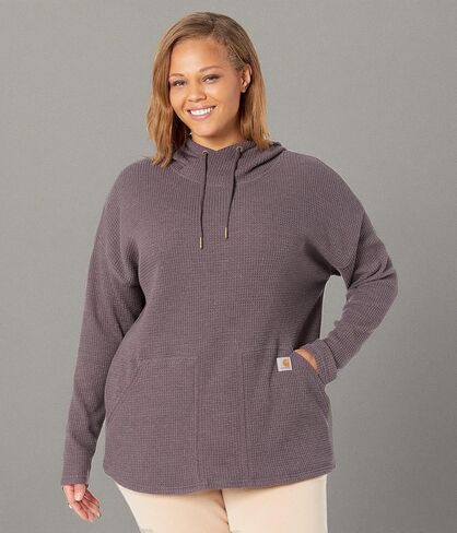 Carhartt Women's 104967 Women's Relaxed Fit Heavyweight Long-Sleeve Hooded Ther - Medium - Asphalt Heather in Saudi Arabia