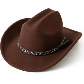 Jastore Kids Cowboy Hat for Girls Boys Western Cowgirl Hat with Buckle Belt Cattleman Style Cowboy Hat in Saudi Arabia
