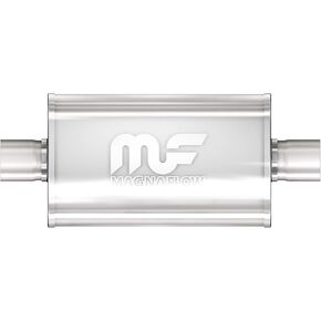 MagnaFlow Performance Exhaust Muffler 14153: 4"/4" Inlet/Outlet, 5x8x14" Oval, Stainless Steel, Brushed Finish in Kuwait
